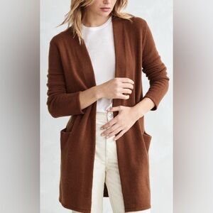 Jenni Kayne Cashmere Open Cardigan Brown Size XS
